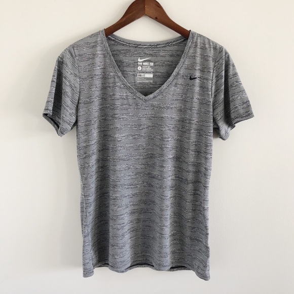 Nike Tops - Nike Legend Veneer Stripe V-Neck Training Top L